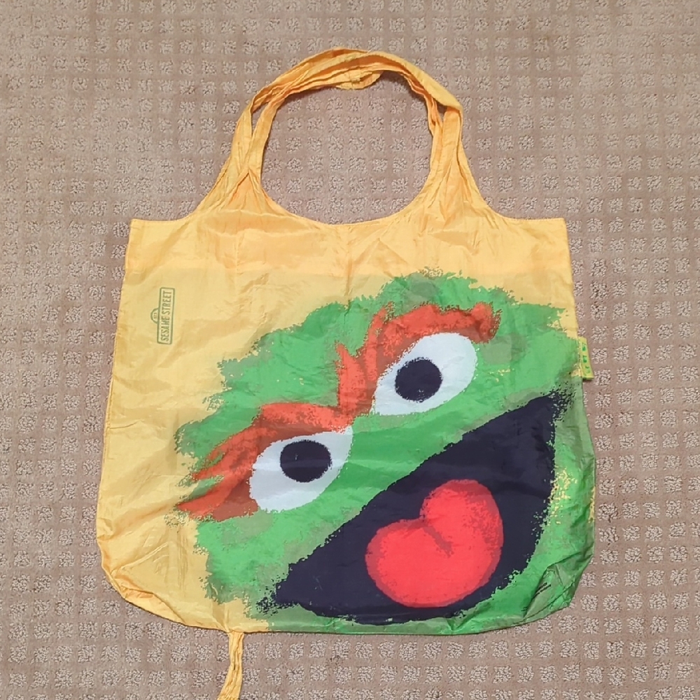 Sesame Street Envirosax Foldable Reusable Oscar The Grouch Tote Bag